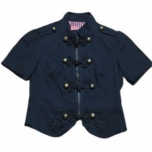 Forever 21 Black Denim Circus Ringleader Jacket